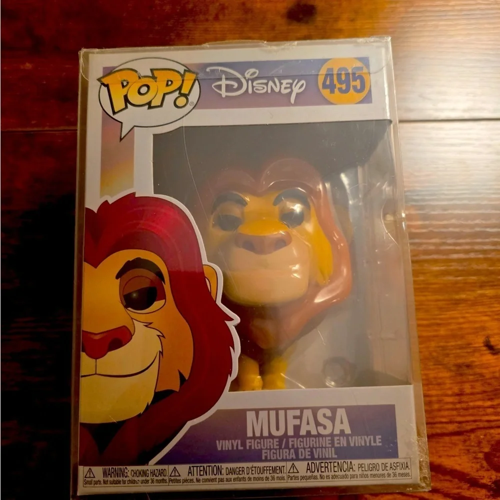 Funko Pop Disney Lion King MUFASA #495 In Protector NEW - Picture 1 of 4